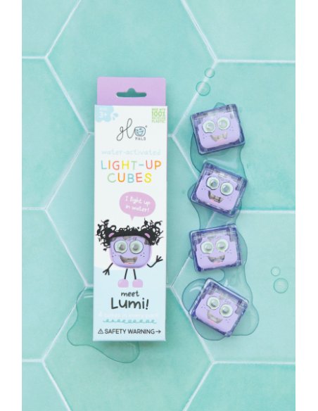 Lot de 4 cubes lumineux Lumi - Violet