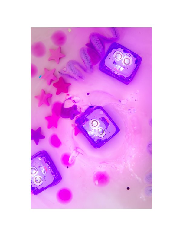 Lot de 4 cubes lumineux Lumi - Violet