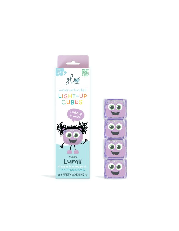 Lot de 4 cubes lumineux Lumi - Violet