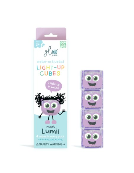 Lot de 4 cubes lumineux Lumi - Violet