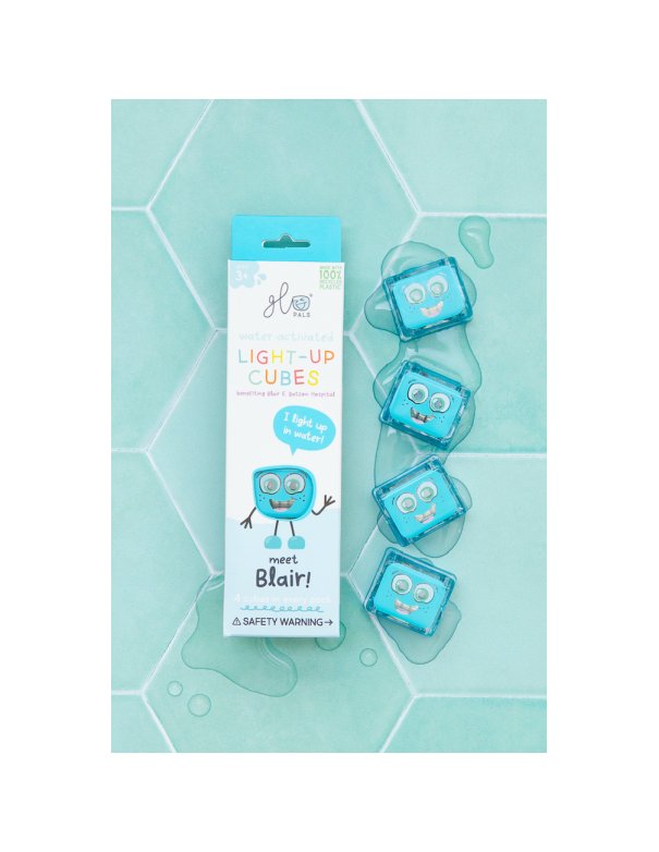 Lot de 4 cubes lumineux Blair - Bleu glos pals Lot de 4 cubes lumineux Blair - Bleu glos pals
