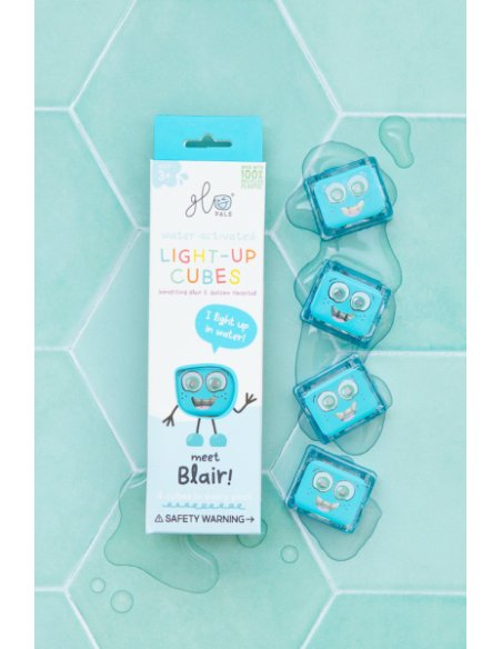 Lot de 4 cubes lumineux Blair - Bleu glos pals Lot de 4 cubes lumineux Blair - Bleu glos pals