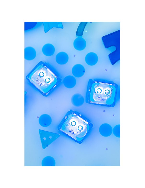 Lot de 4 cubes lumineux Blair - Bleu Lot de 4 cubes lumineux Blair - Bleu