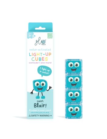 Lot de 4 cubes lumineux Blair - Bleu glo pals