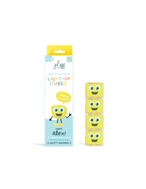 Lot de 4 cubes lumineux Alex - Jaune glo pals