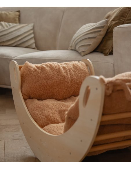 Matelas Bouclé Nougat pour Arche d’Escalade Montessori