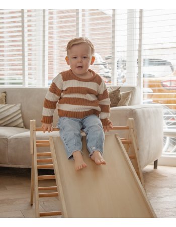 Structure d’Escalade en Bois avec Toboggan 2