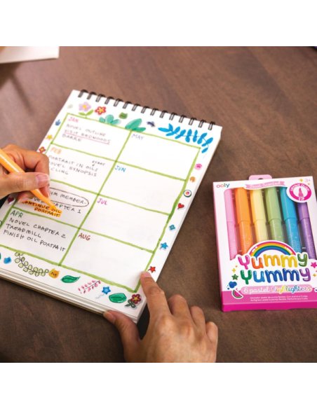 Surligneurs parfumés - lot de 6