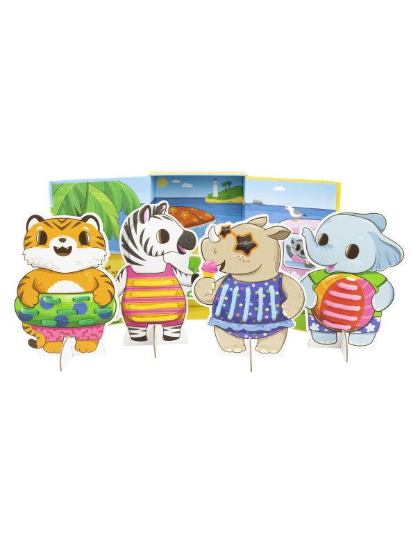 Cartes à lacer - fête à la plage