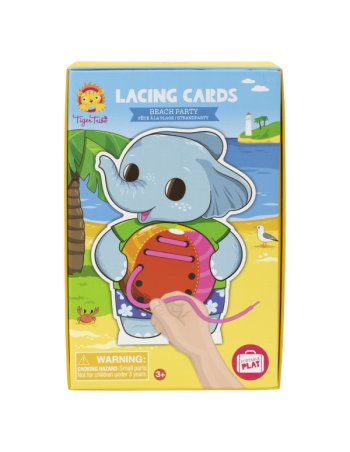 Cartes à lacer - fête à la plage