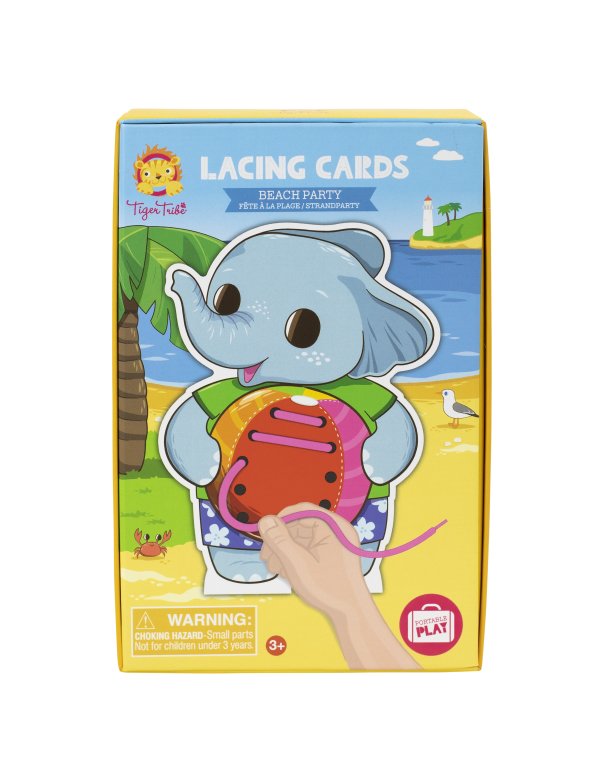 Cartes à lacer - fête à la plage