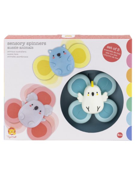 Lot de 3 spinners sensoriels animaux australiens