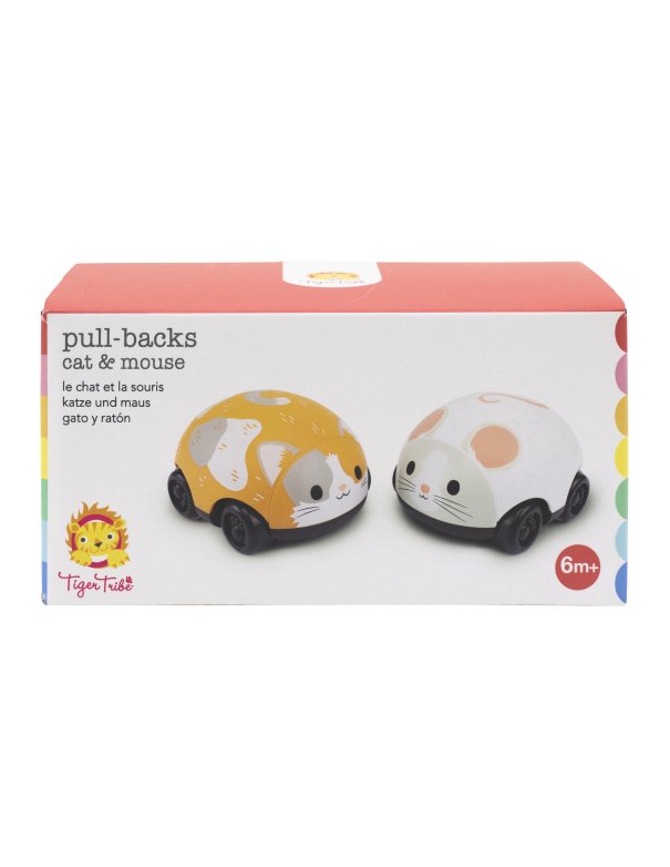 Lot de 2 véhicules à friction chat et souris