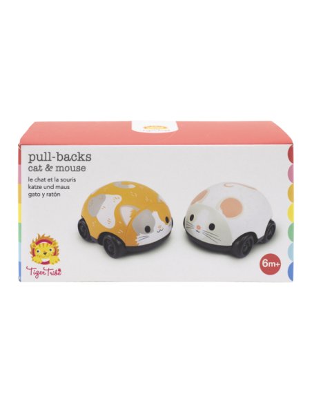 Lot de 2 véhicules à friction chat et souris