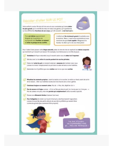 Je vais sur le pot - aprentissage de la propreté - gommettes