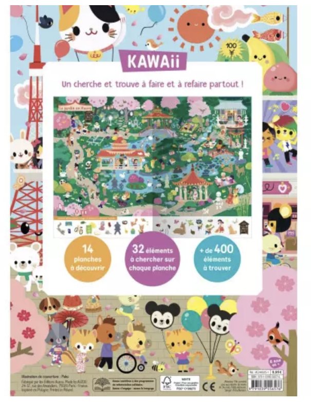 Cherche et trouve Auzou - Kawaii