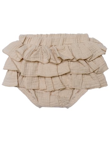 Bloomer à volants en gaze de coton - biscuit 2