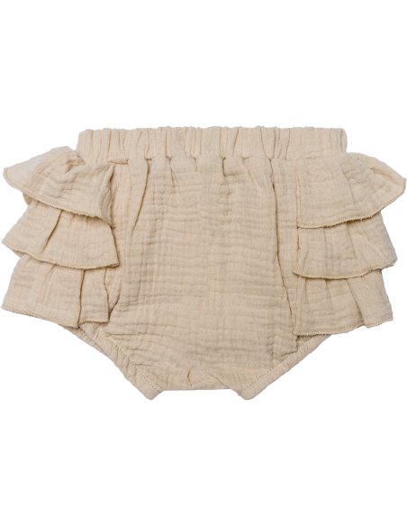 Bloomer à volants en gaze de coton - biscuit 6 mois dernière