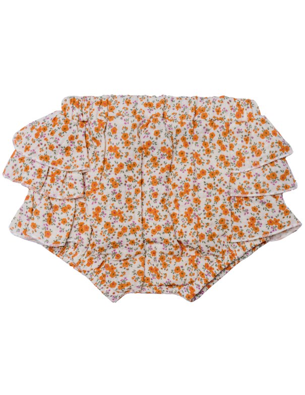 Bloomer à volants liberty orange - biscuit