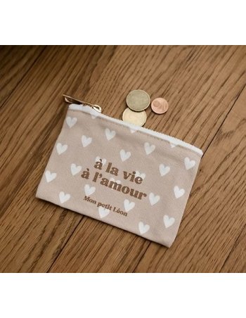 Porte-Monnaie COEUR Beige...