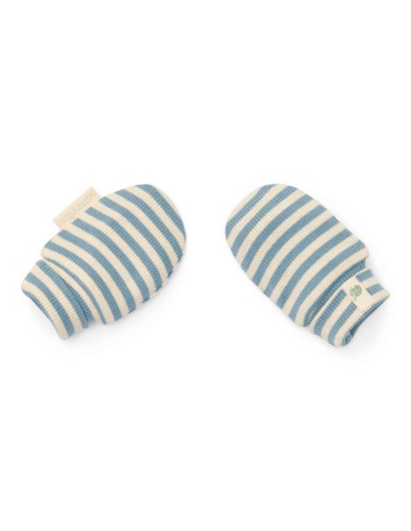 Mouffles à scratch - Stone Blue Stripe