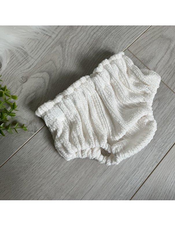 Bloomer en maille chenille blanc Bloomer en maille chenille blanc