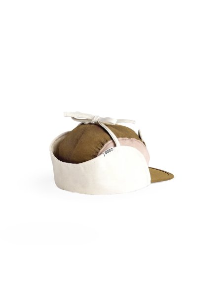 Casquette camper anti UV - ourson rose/brun (0-2 ans)