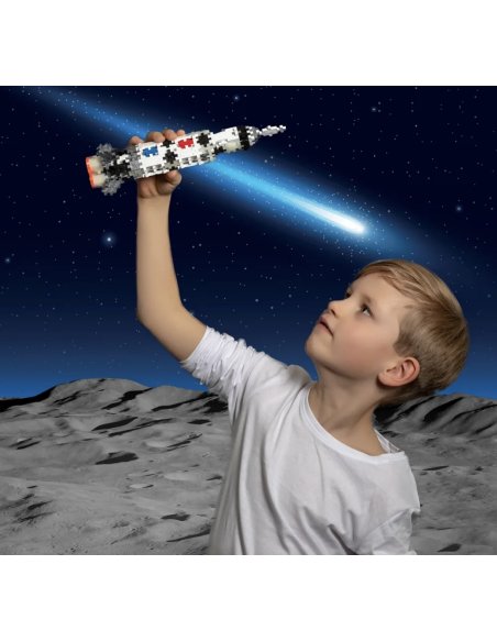 Méga tube construction Plus Plus 240 pièces - Fusée saturne V 5