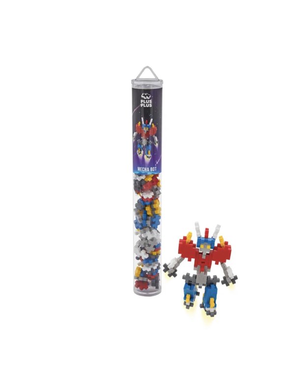 Tube de construction Plus-Plus 100 pcs- Mecha Bot - 5ans+
