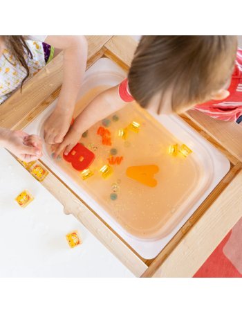 Lot de 4 cubes lumineux Tiger - marron 2