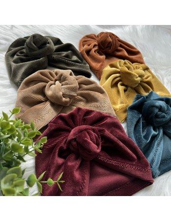 Turban noeud en velours doux