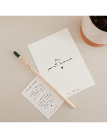 Kit Crayon à planter + Carte A6 citation MERCI POUR CETTE BELLE