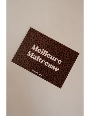 Carte A6 MEILLEURE MAITRESSE Léopard Marron