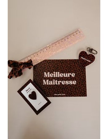 Carte A6 MEILLEURE MAITRESSE Léopard Marron 2