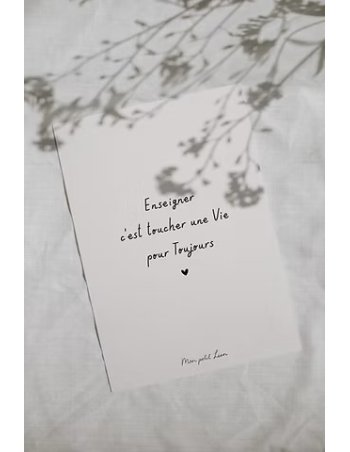 Carte A6 citation Enseigner