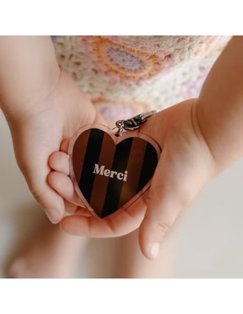 Porte-Clés MERCI rayures...