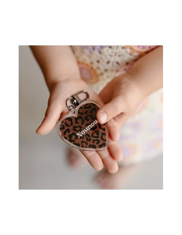 Porte-Clés NOUNOU léopard marron