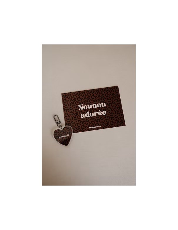 Porte-Clés NOUNOU léopard marron