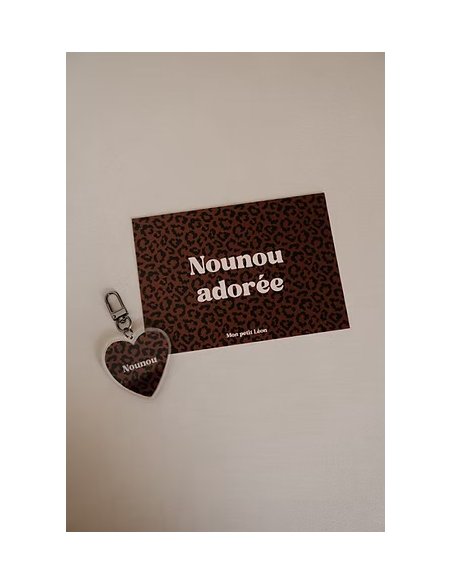 Porte-Clés NOUNOU léopard marron