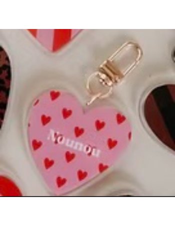 Porte-Clés NOUNOU coeur rose rouge