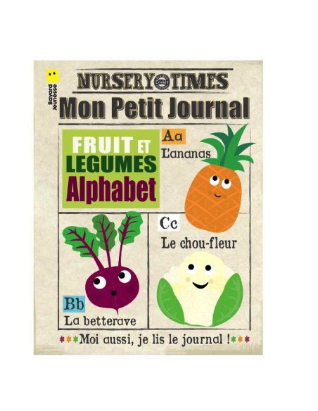 Journal bébé tissu Crinkly - Les fruits et légumes (dès 3 mois)