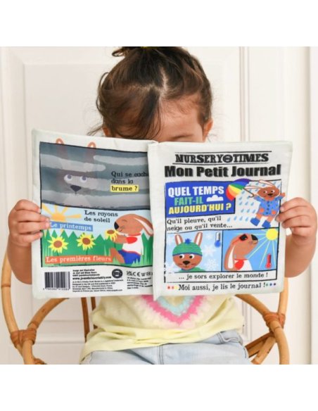 Journal bébé tissu Crinkly - Les fruits et légumes (dès 3 mois)