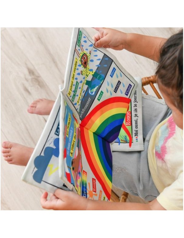 Journal bébé tissu Crinkly - Les fruits et légumes (dès 3 mois)