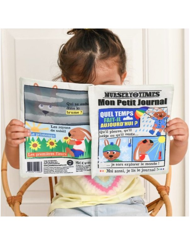 Journal bébé tissu Crinkly - Imagier noir et blanc (dès 3 mois)