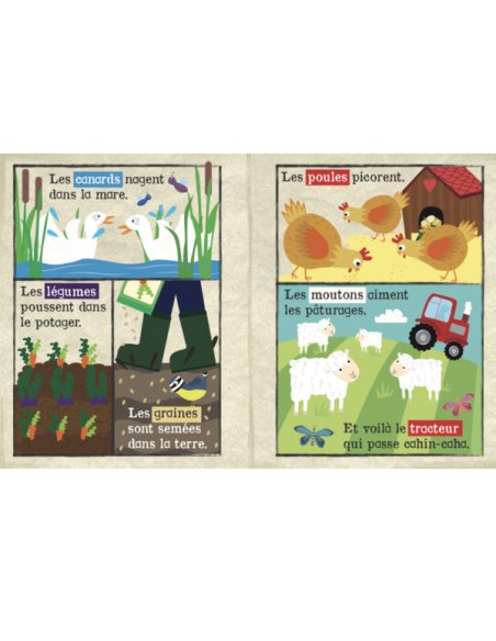 Journal bébé tissu Crinkly - La ferme (dès 3 mois)