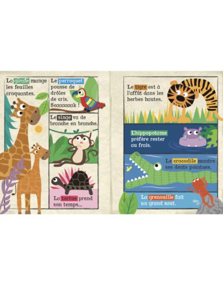 Journal bébé tissu Crinkly - Le Safari (dès 3 mois)