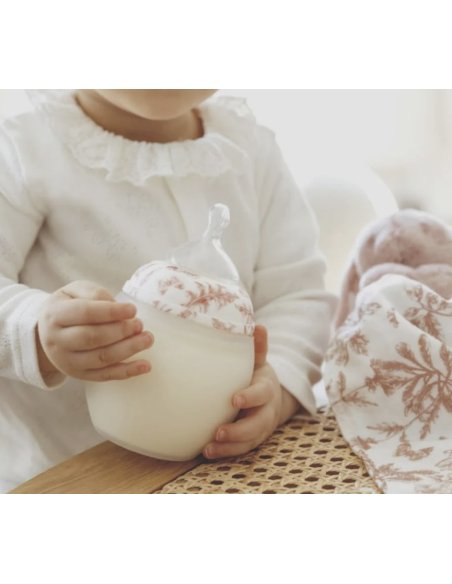 Biberon 240 ml | Tartine et Chocolat "Toile de Jouy" Terracotta