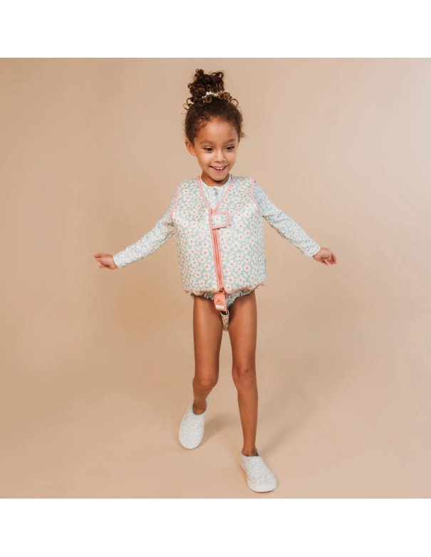 Gilet de sauvetage FLOWER vert - 3/6 ans