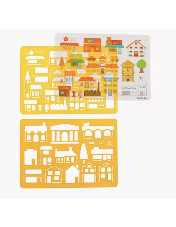 Set de pochoirs à dessin - Moulin Roty