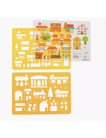 Set de pochoirs à dessin - Moulin Roty